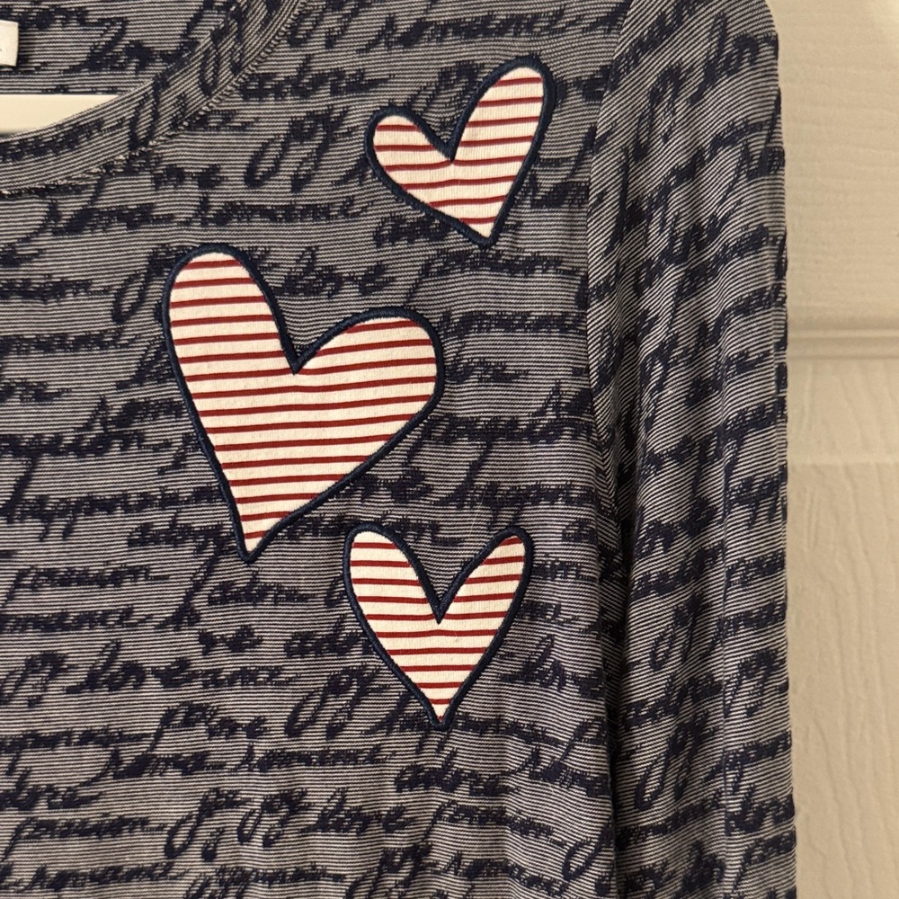 Chico's Navy and White Patterned Top - Picture 3 of 5